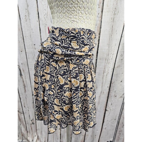 DMS Women's 38 ISABEL MARANT ETOILE Hilari Skirt in Viscose Silky Ruffle Black - Picture 4 of 9